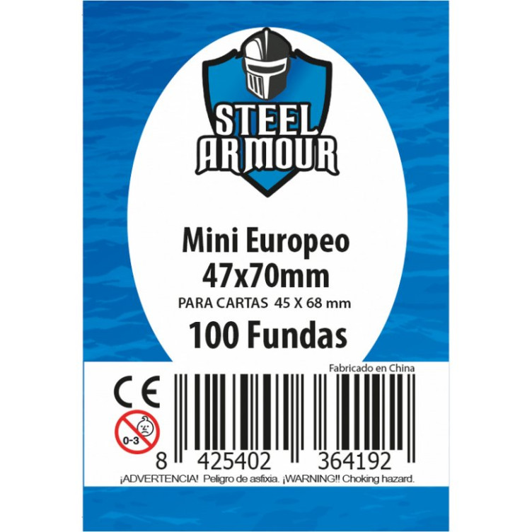 100 Fundas tamaño Mini Europeo (47x70mm)