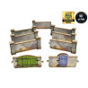 WW2 Normandy Wall w. Gate (high) (28mm)