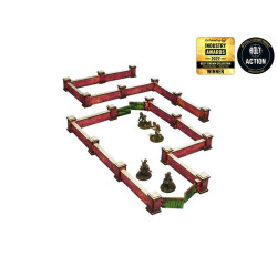 WW2 Normandy Wall w. Gate (low) (28mm)