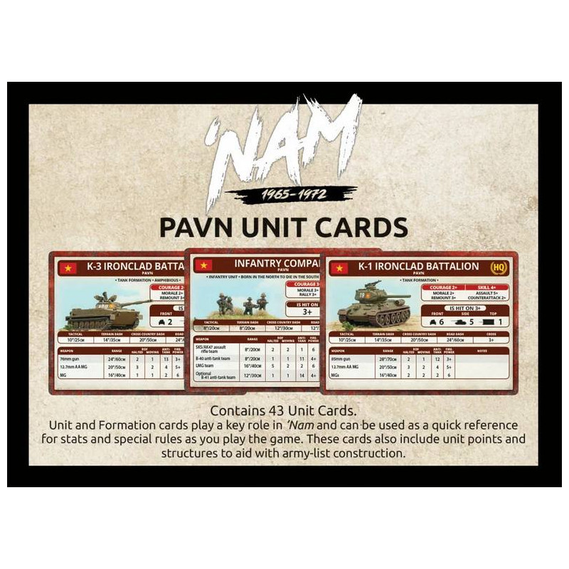 Unit Cards - PAVN Forces in Vietnam (x43 Cards)