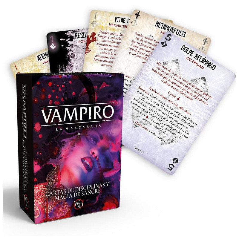 Vampiro La Mascarada: Cartas de Disciplinas y Magia de Sangre (P