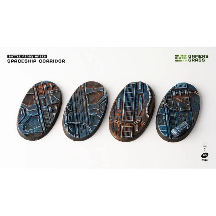 Spaceship Corridor Bases Oval 60mm (x4)