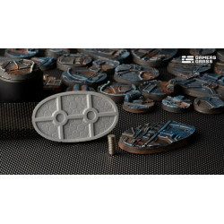 Spaceship Corridor Bases Oval 60mm (x4)