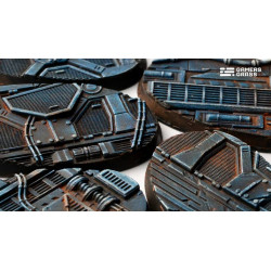 Spaceship Corridor Bases Oval 60mm (x4)