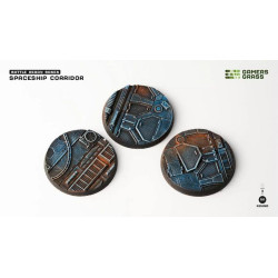 Spaceship Corridor Bases Round 50mm (x3)