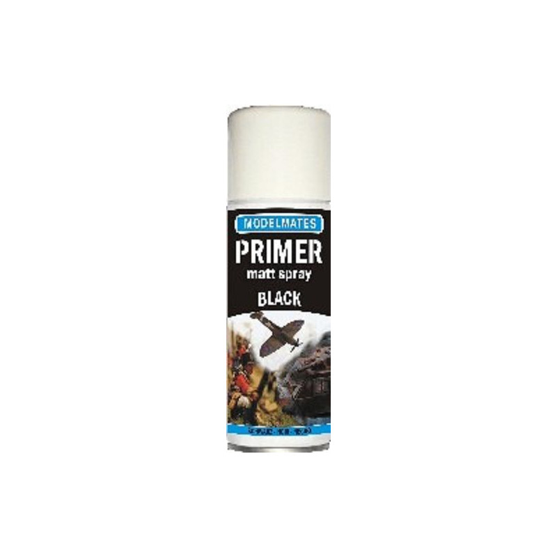 Modelmates Primer Matt Black Acrylic Spray Paint 49100