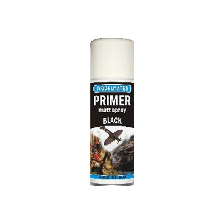 Modelmates Primer Matt Black Acrylic Spray Paint 49100