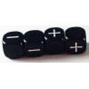 Grey Ghost Fudge Fudge Dice. Paquete de Jugador (Negro) (4)