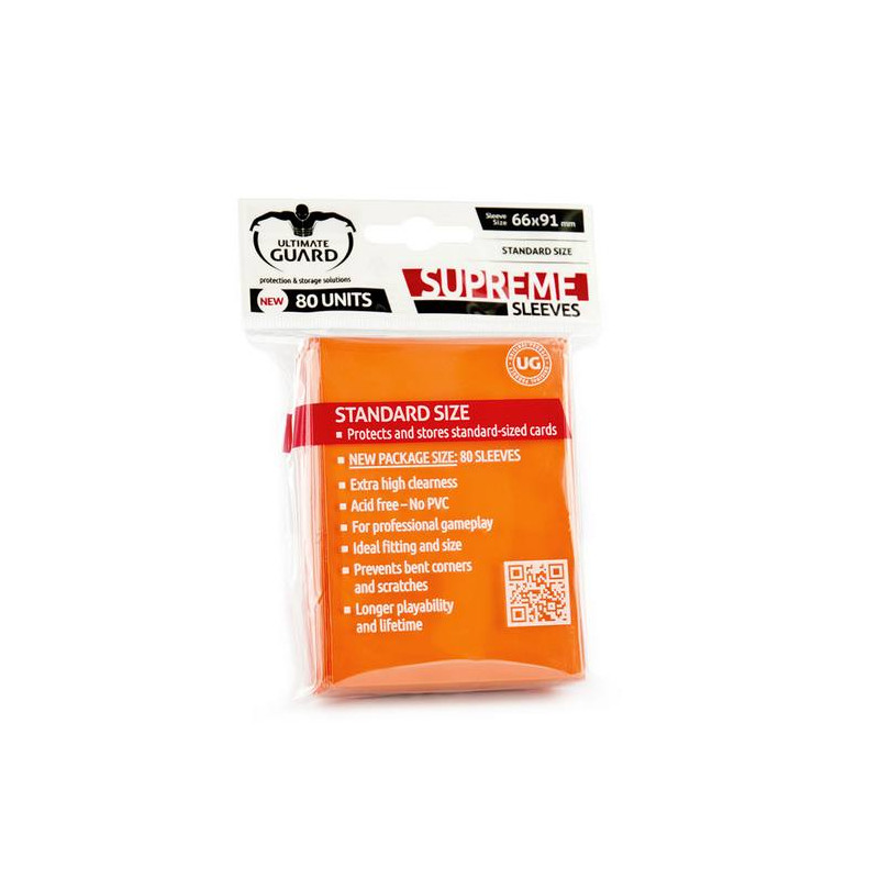 Ultimate Guard: Supreme Sleeves: Orange 66x91mm