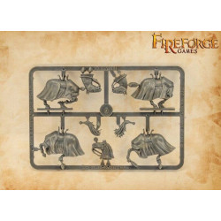 FireForge 4 Plastic Barded Horses