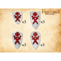 Livonian Order Shields Type 2 (12 shields)