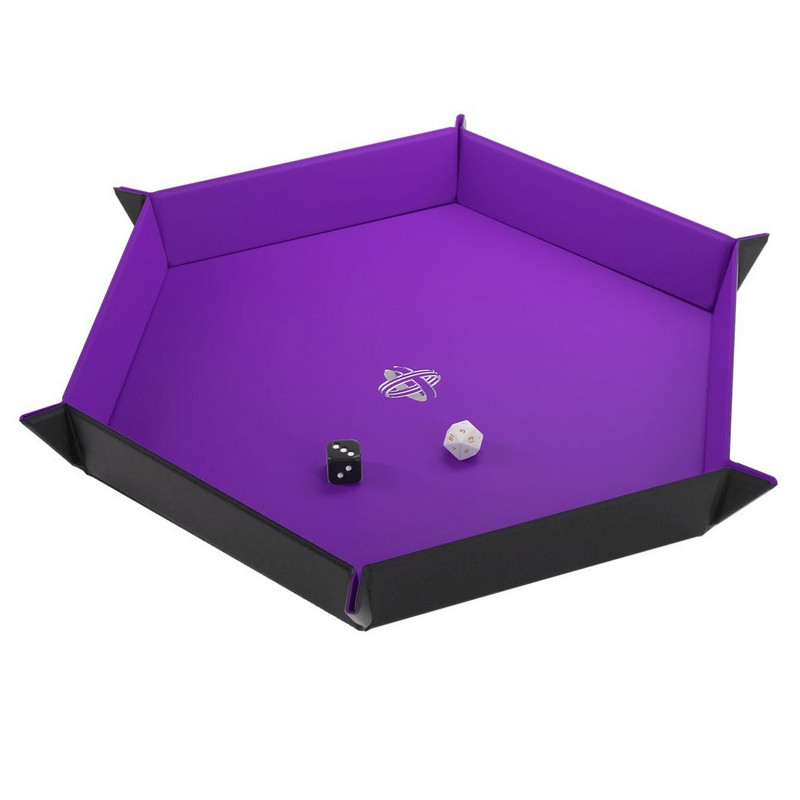 Magnetic Dice Tray Hexagonal Black/Purple