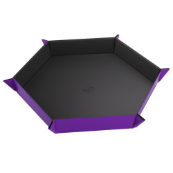 Magnetic Dice Tray Hexagonal Black/Purple