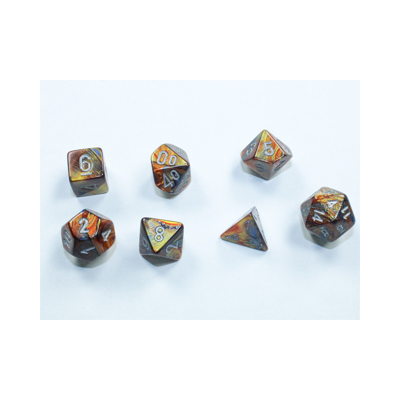 Lustrous® Mini-polyhedral Gold/silver 7-die Set