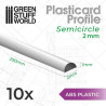 Perfil Plasticard Semicirculo 2 mm