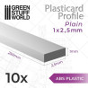 Perfil Plasticard Tiras planas 2.5mm