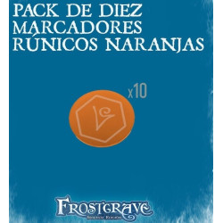 Frostgrave 2Ed. Marcadores Rúnicos Naranjas (10)