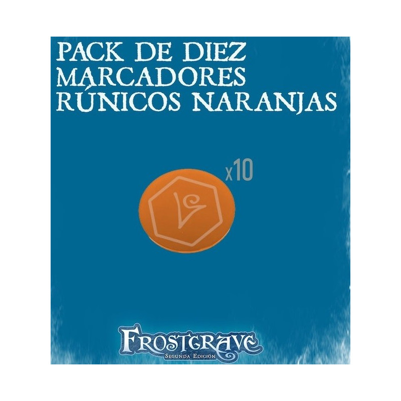 Frostgrave 2Ed. Marcadores Rúnicos Naranjas (10)