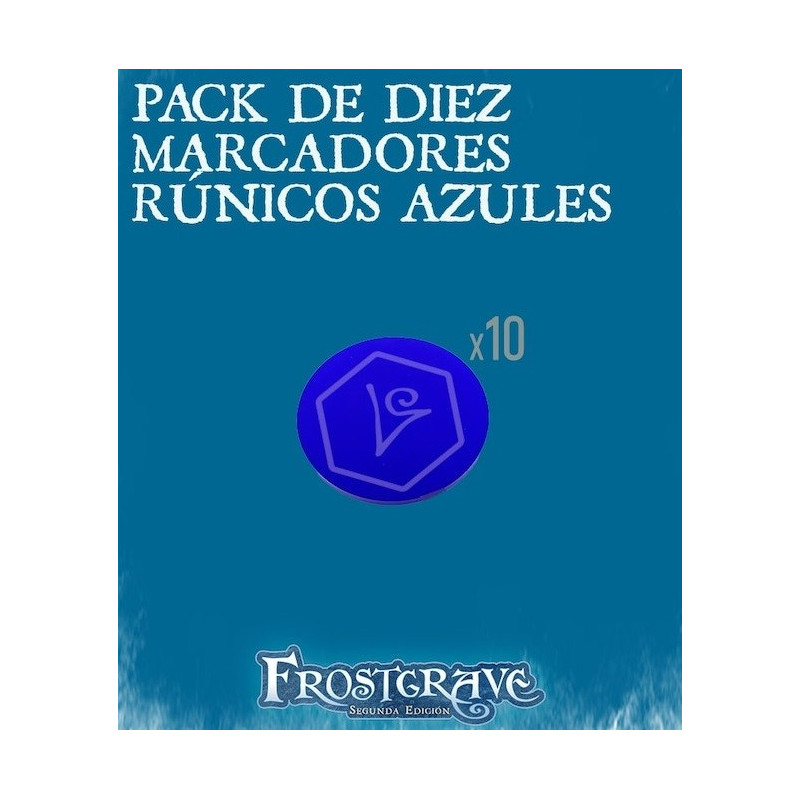 Frostgrave 2Ed. Marcadores Rúnicos Azules (10)