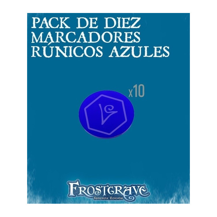 Frostgrave 2Ed. Marcadores Rúnicos Azules (10)