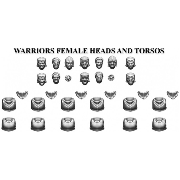 Warriors Female Heads and Torsos