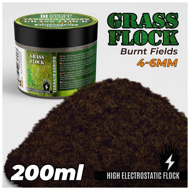 Cesped Electrostatico 4-6mm Burnt Fields - 200ml