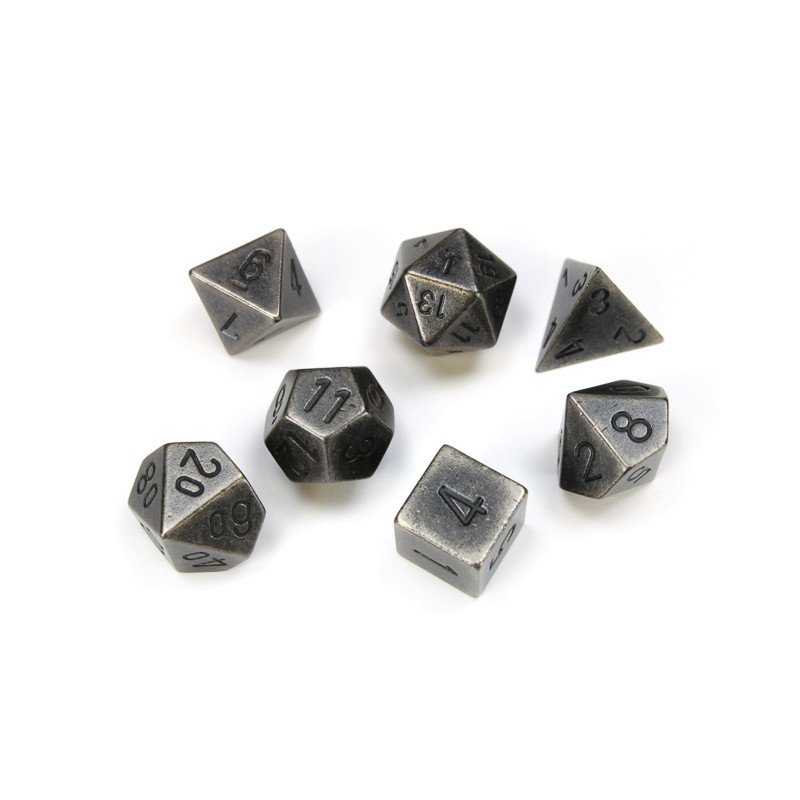 Solid Dark Metal Colour Poly 7 die set