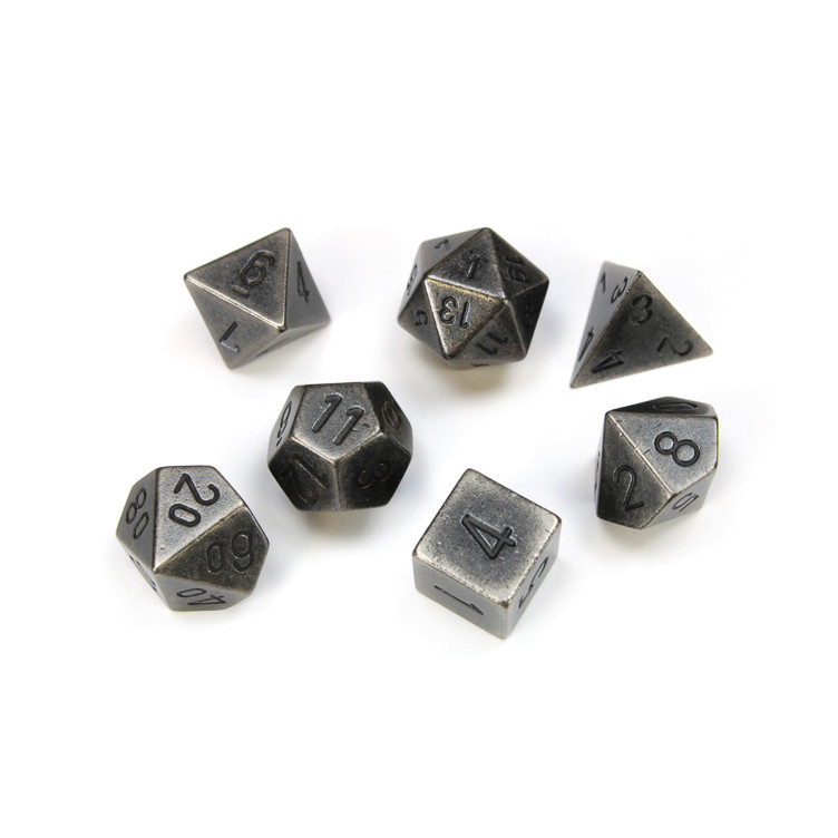 Solid Dark Metal Colour Poly 7 die set