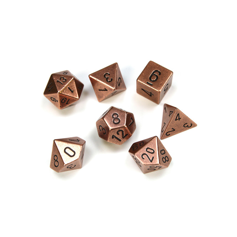 Solid Metal Copper Colour Poly 7 die set