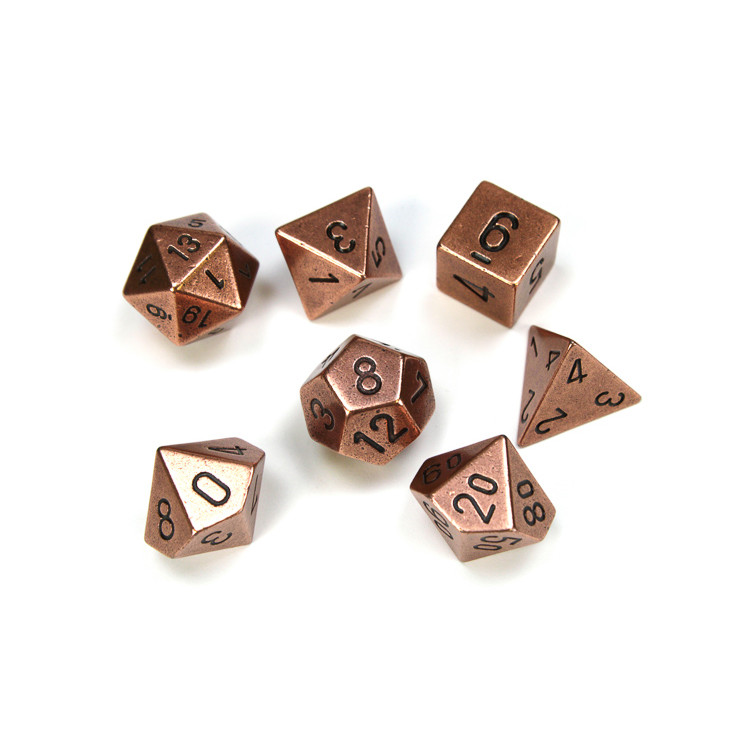 Solid Metal Copper Colour Poly 7 die set