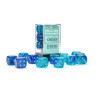 Gemini 16mm D6 Blue-Blue/light blue Luminary Dice Block (12)