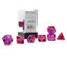 Gemini Polyhedral Translucent Red-Violet/gold 7-Die Set