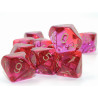 Gemini Translucent Red-Violet/gold Set of 10 D10s