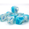 Gemini Pearl Turquoise-White/blue Luminary Set of 10 D10s