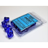 Translucent Blue/white Set of Ten D10's