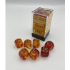 Gemini 16mm D6 Translucent Red-yellow/gold Block (12)IDO