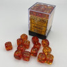 Gemini 12mm D6 Translucent Red-yellow/gold Dice (36)