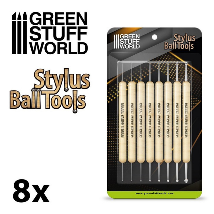 Set 8x Herramientas STYLUS Burnishers