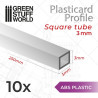 Perfil Plasticard TUBO CUADRADO 3 mm