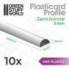 Perfil Plasticard SEMICIRCULO 3 mm