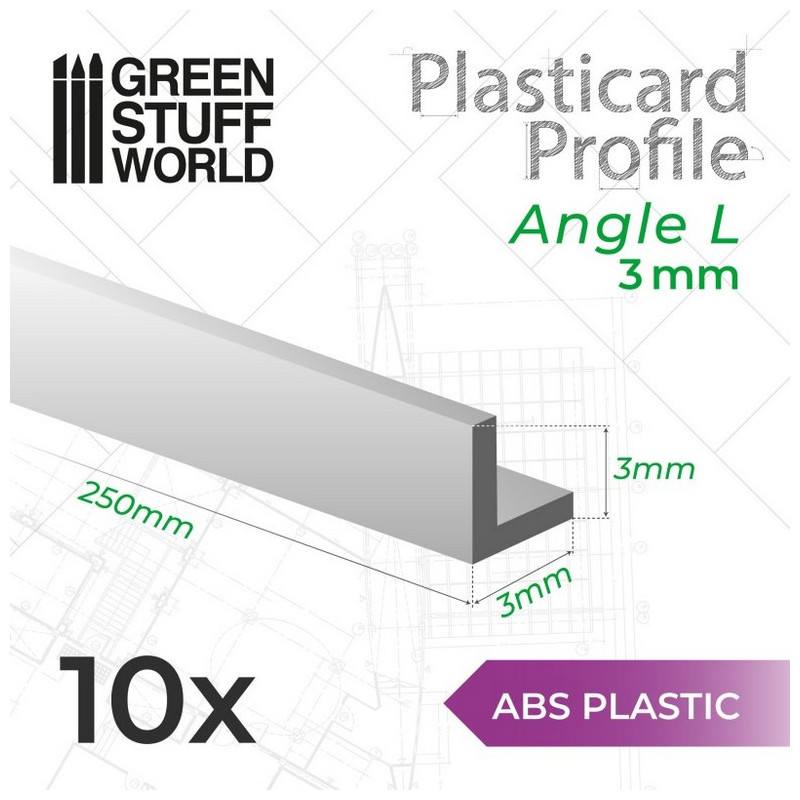 Perfil Plasticard ANGULO-L 3 mm