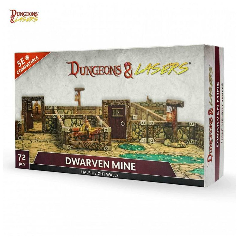 Dungeons & Lasers - Dwarven Mine Half-height Walls (Ingles)