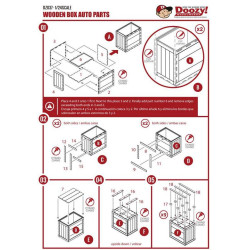 Laser Cut Wooden Box Auto Parts 1:24