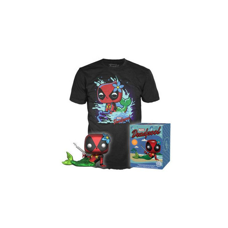 Set Figura POP & Tee Deadpool Playtime Mermaid L