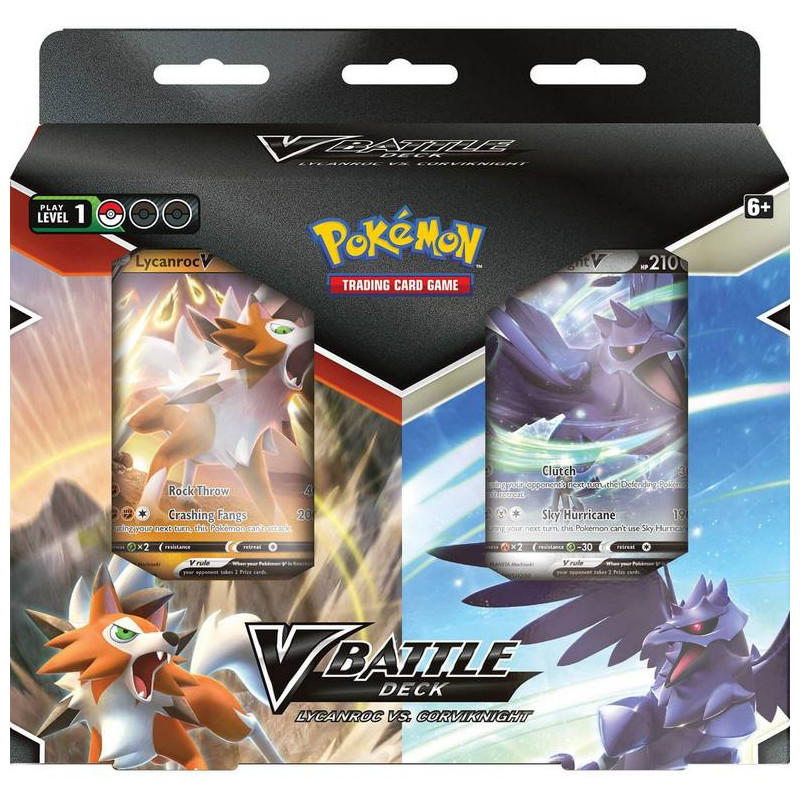 Pokemon: Lycanroc vs Corviknight V Battle Deck (castellano)