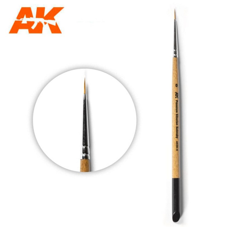 Ak Premium Siberian Kolinsky Brush 0