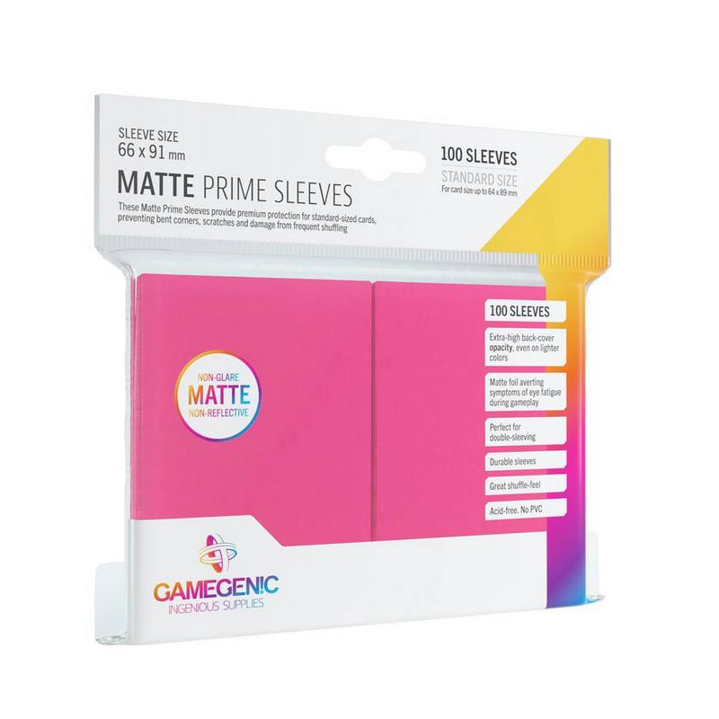 Gamegenic: Pack Matte Prime Sleeves Pink (100)