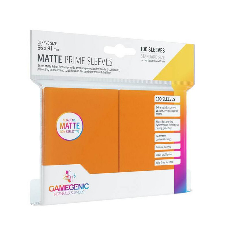 Gamegenic: Pack Matte Prime Sleeves Orange (100)