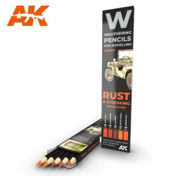 Watercolor Pencil Set Rust and Streaking