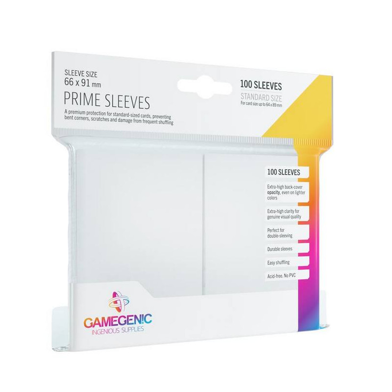 Gamegenic: Pack Prime Sleeves White 66x91mm (100)